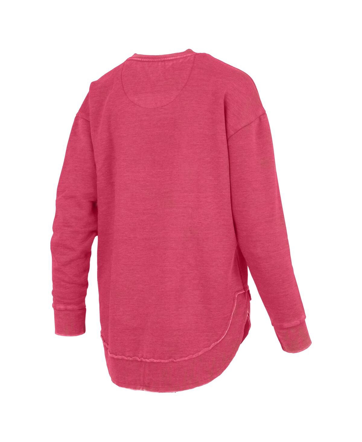 Pressbox Women's Scarlet Nebraska Huskers Westin Poncho V-neck Pullover Sweatshirt In Red