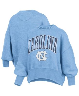 Pressbox - Women's Carolina Blue North Carolina Tar Heels Oversized Waist-Length Crewneck Sweatshirt