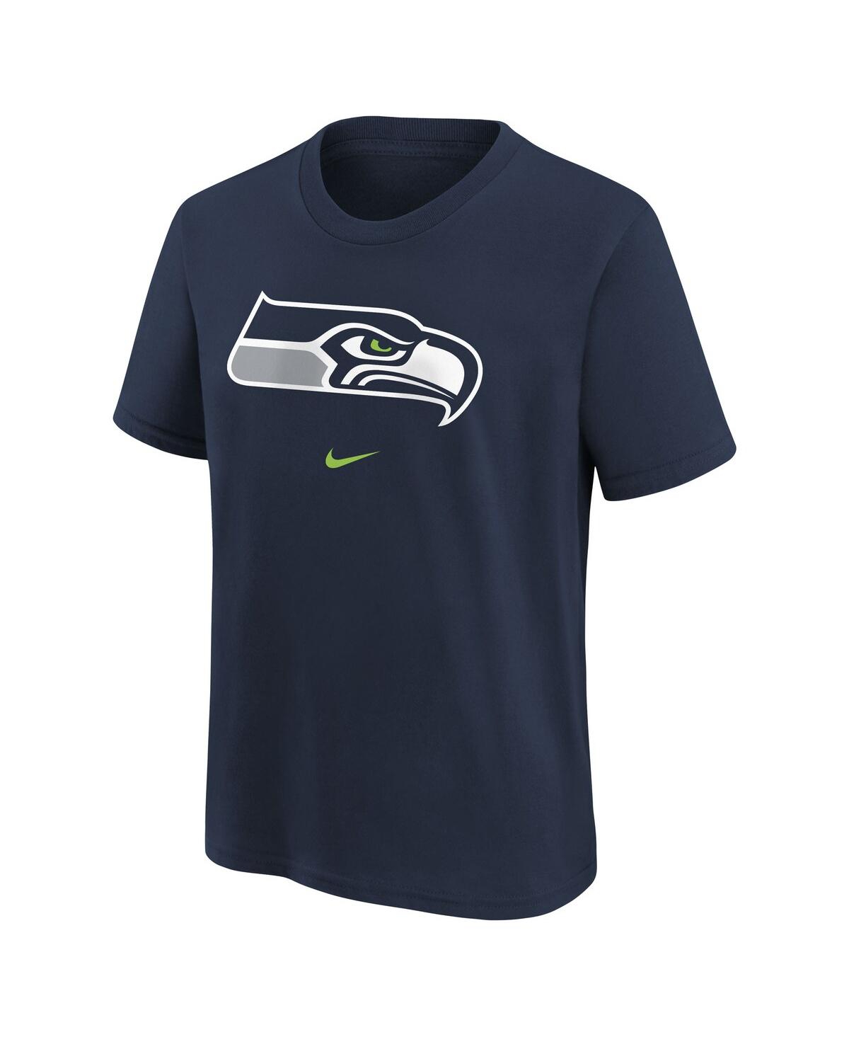 Nike Big Boys And Girls College Navy Seattle Seahawks Primary Logo Legend T-shirt In Blue