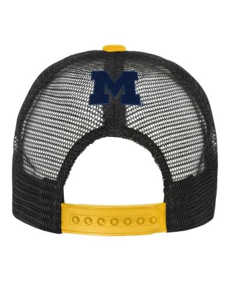 Big Boys and Girls Navy/Cream Michigan Wolverines Modern Fan Trucker Adjustable Hat