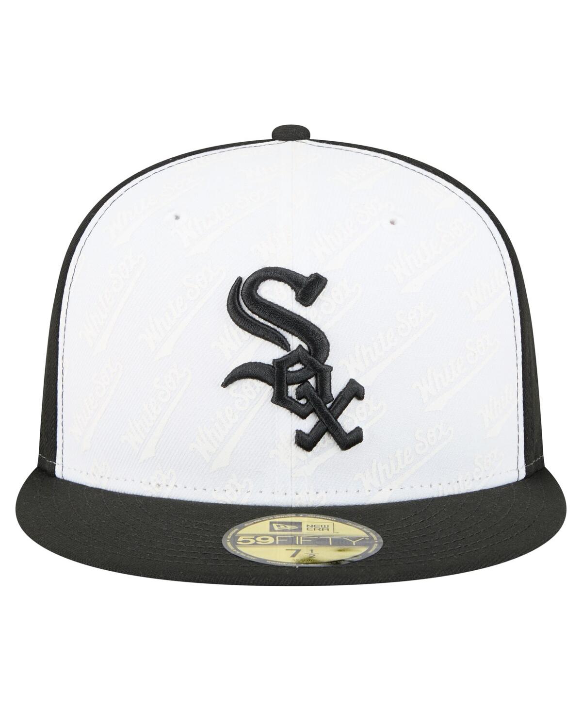 New Era Men's White/black Chicago White Sox Repeat 59fifty Fitted Hat In Multi