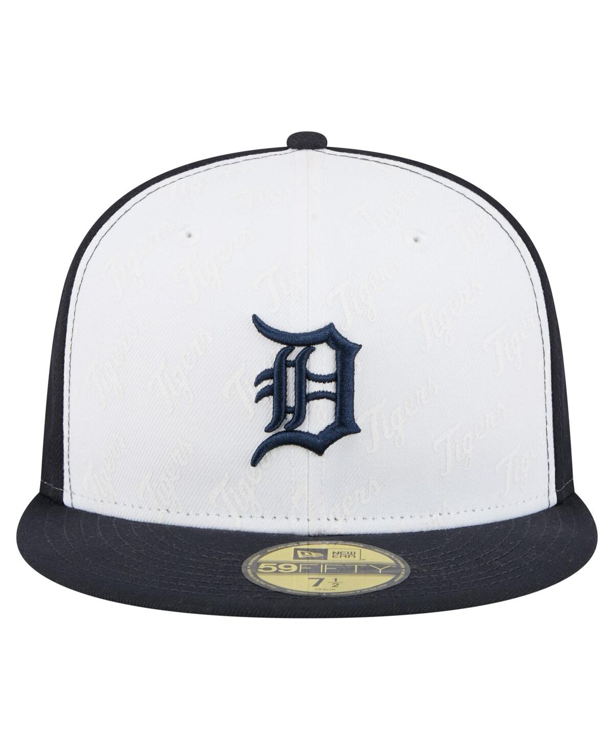 New Era Men's White/navy Detroit Tigers Repeat 59fifty Fitted Hat In Multi