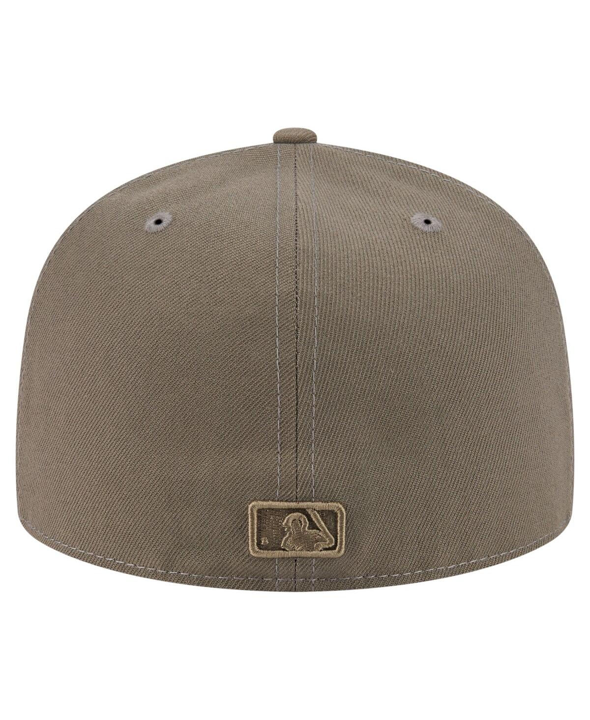 New Era Men's Olive Cincinnati Reds Color Pack A-frame 59fifty Fitted Hat In Green