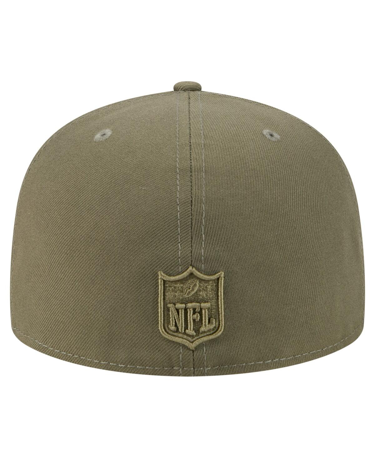 New Era Men's Olive Las Vegas Raiders Color Pack A-frame 59fifty Fitted Hat In Green