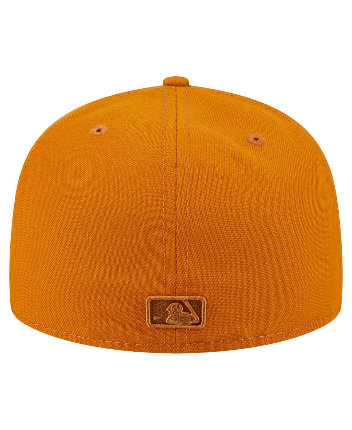 New Era Men's Orange Los Angeles Dodgers Color Pack A-frame 59fifty Fitted Hat In Orange