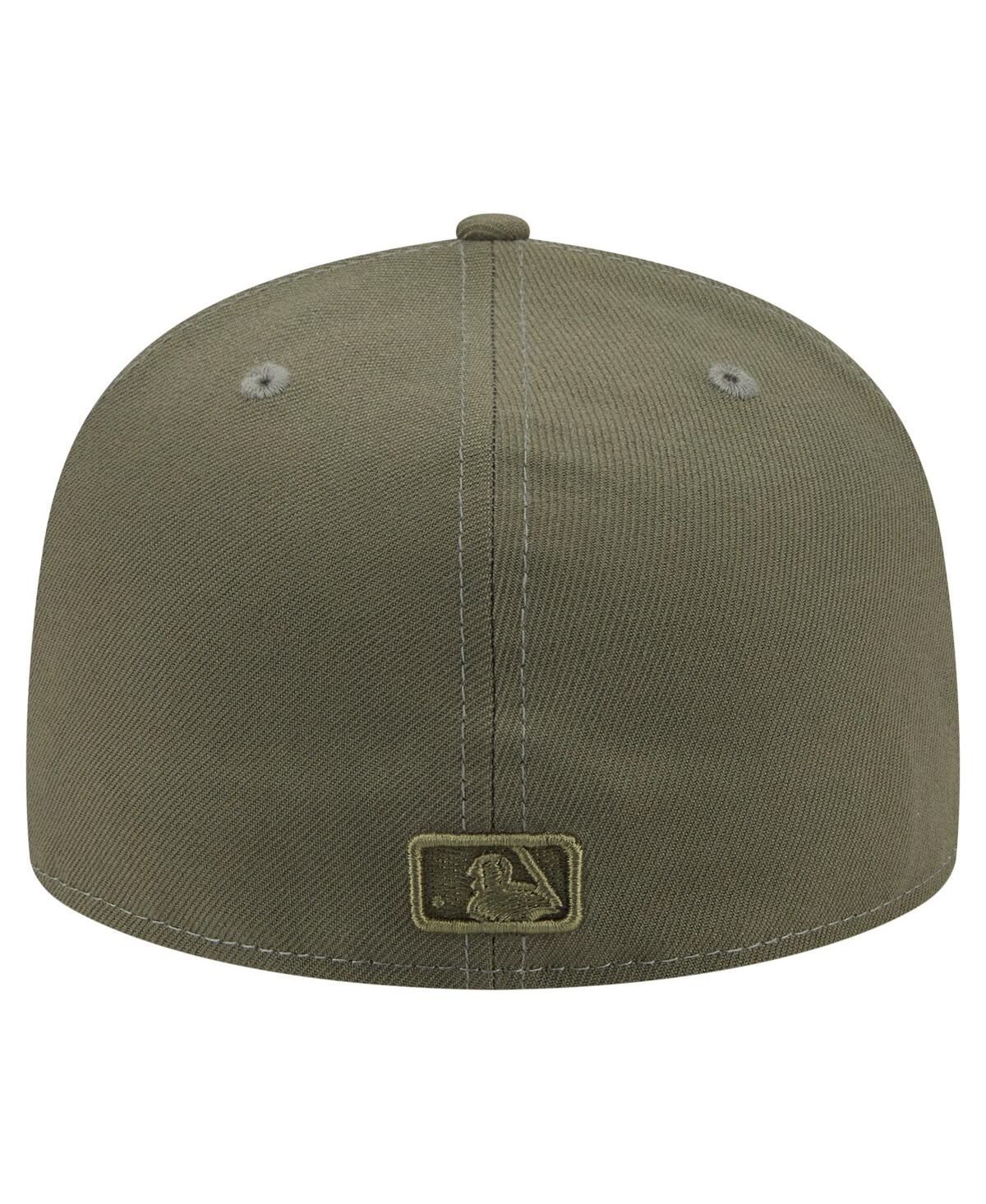 New Era Men's Olive Seattle Mariners Color Pack A-frame 59fifty Fitted Hat In Green