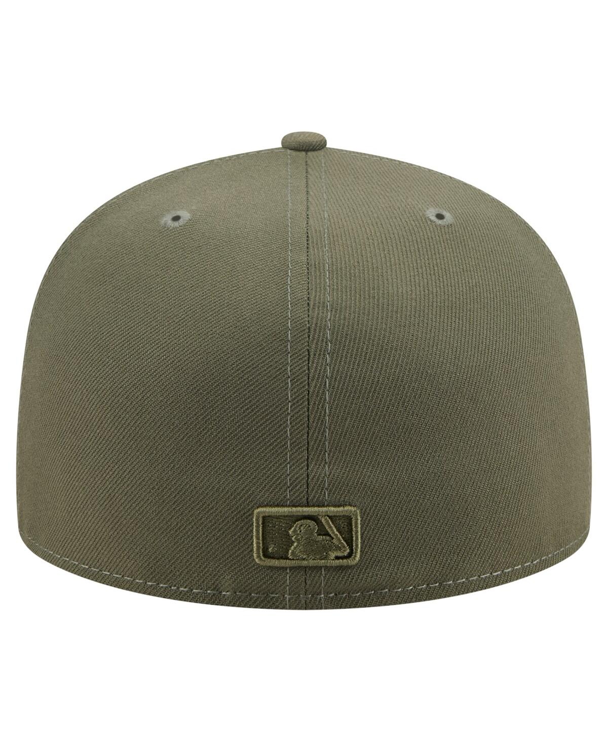 New Era Men's Olive Washington Nationals Color Pack A-frame 59fifty Fitted Hat In Green