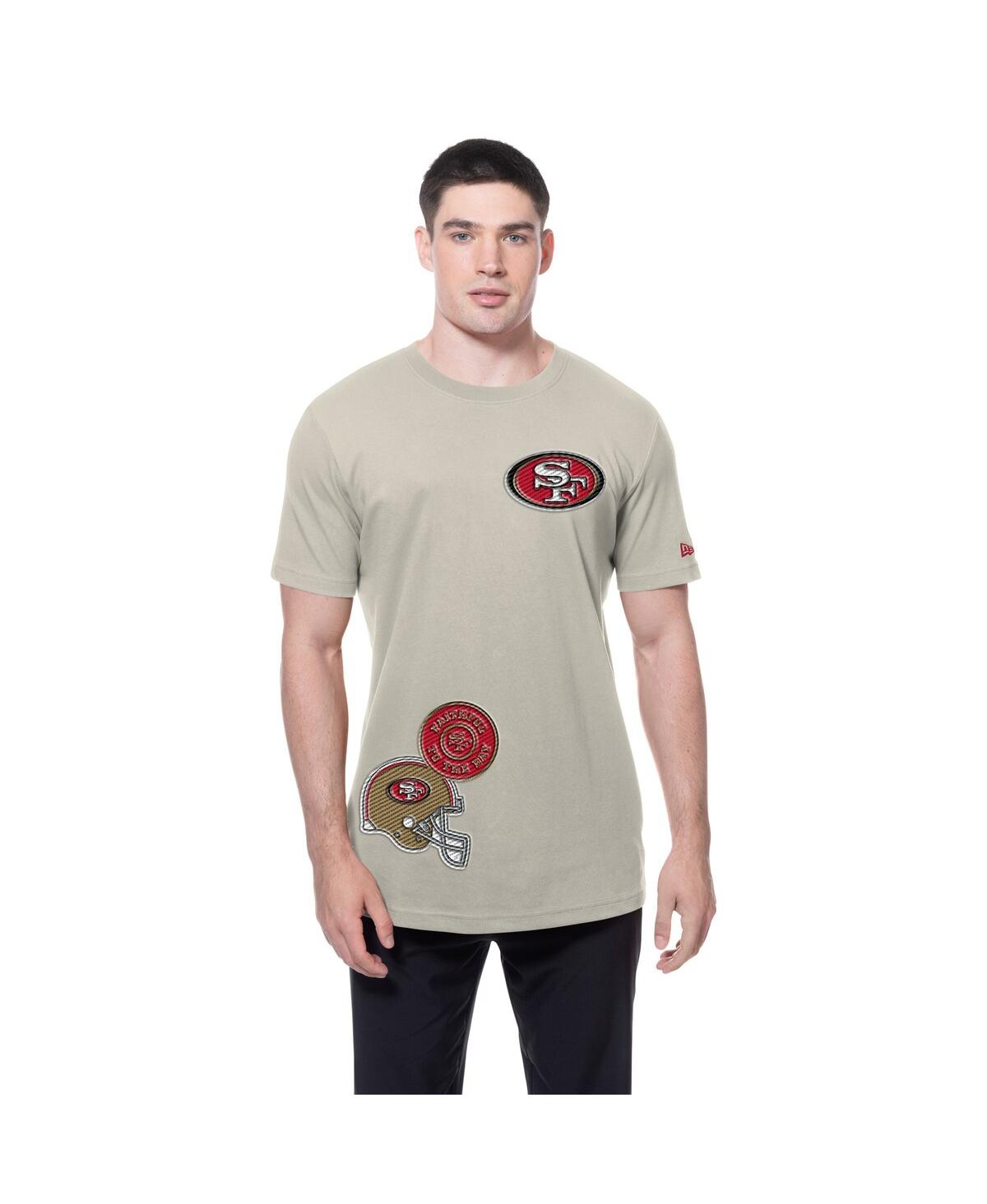 New Era Men's Light Beige San Francisco 49ers Multi Patch T-shirt In Neutral