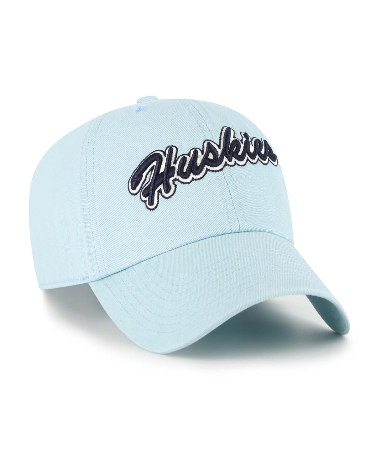 47 Brand Men's Powder Blue Uconn Huskies Vault Clean Up Adjustable Hat In Blue