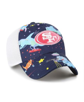 Big Boys and Girls Navy San Francisco 49ers Space Dino Adjustable Trucker Hat