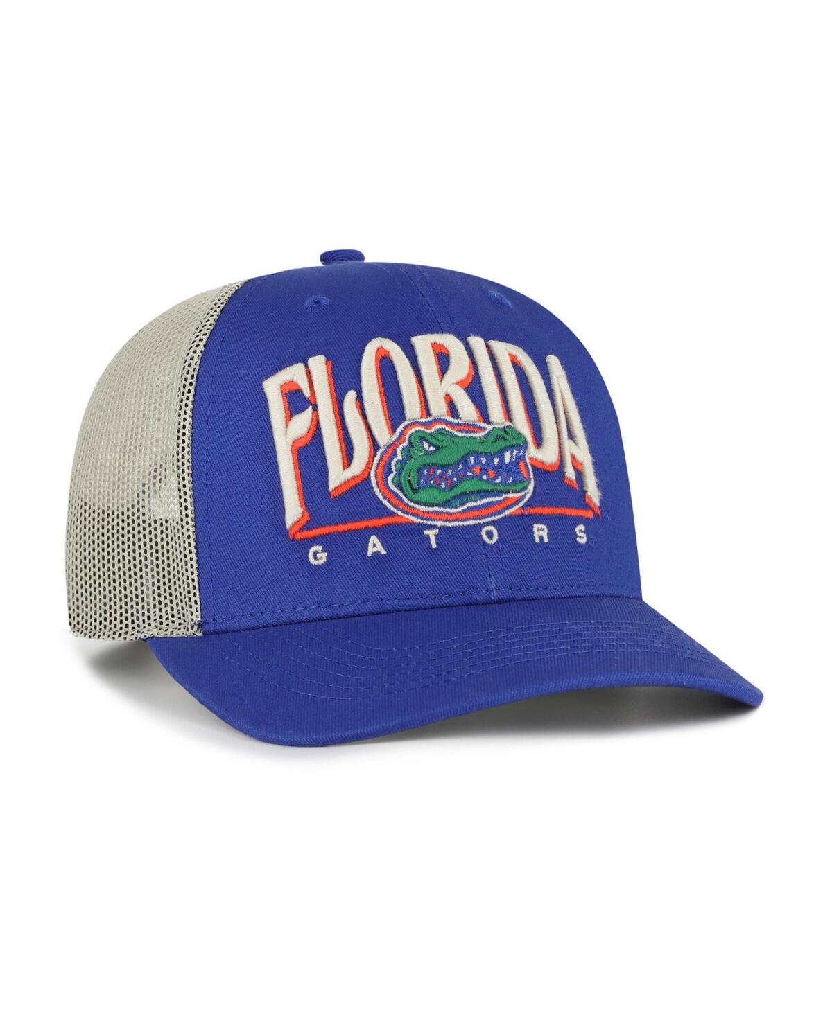47 Brand Men's Royal Florida Gators Arid Adjustable Trucker Hat In Blue