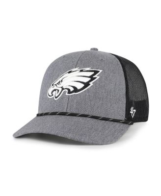 '47 Brand - Men's Heather Charcoal Philadelphia Eagles Carbon Rope Trucker Adjustable Hat