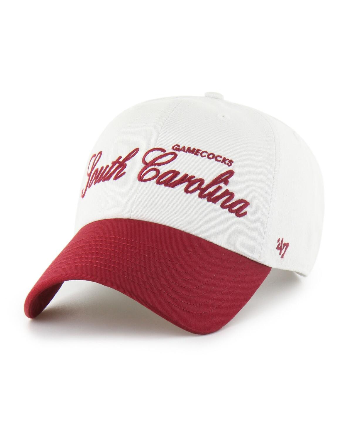 47 Brand Men's Sand South Carolina Gamecocks Contemporary Basics Foundation Clean Up Adjustable Hat In White