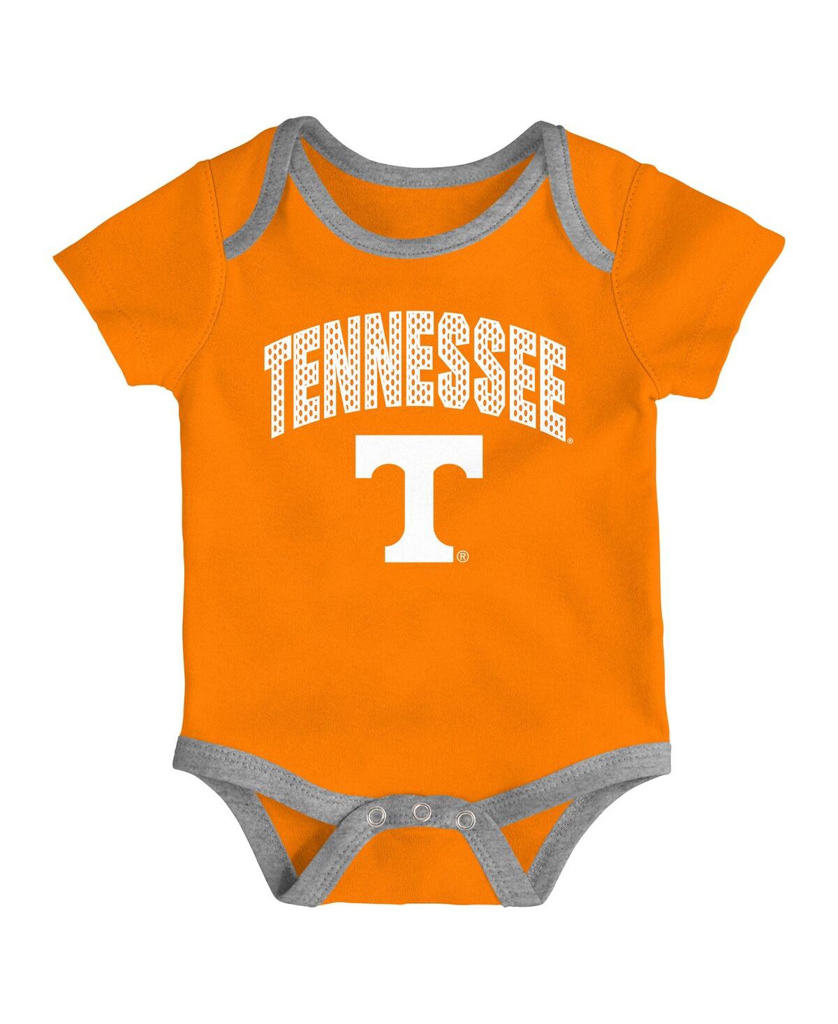 Outerstuff Baby Boys And Girls 3-pack Tennessee Volunteers All Day Play Bodysuit Set In Multi