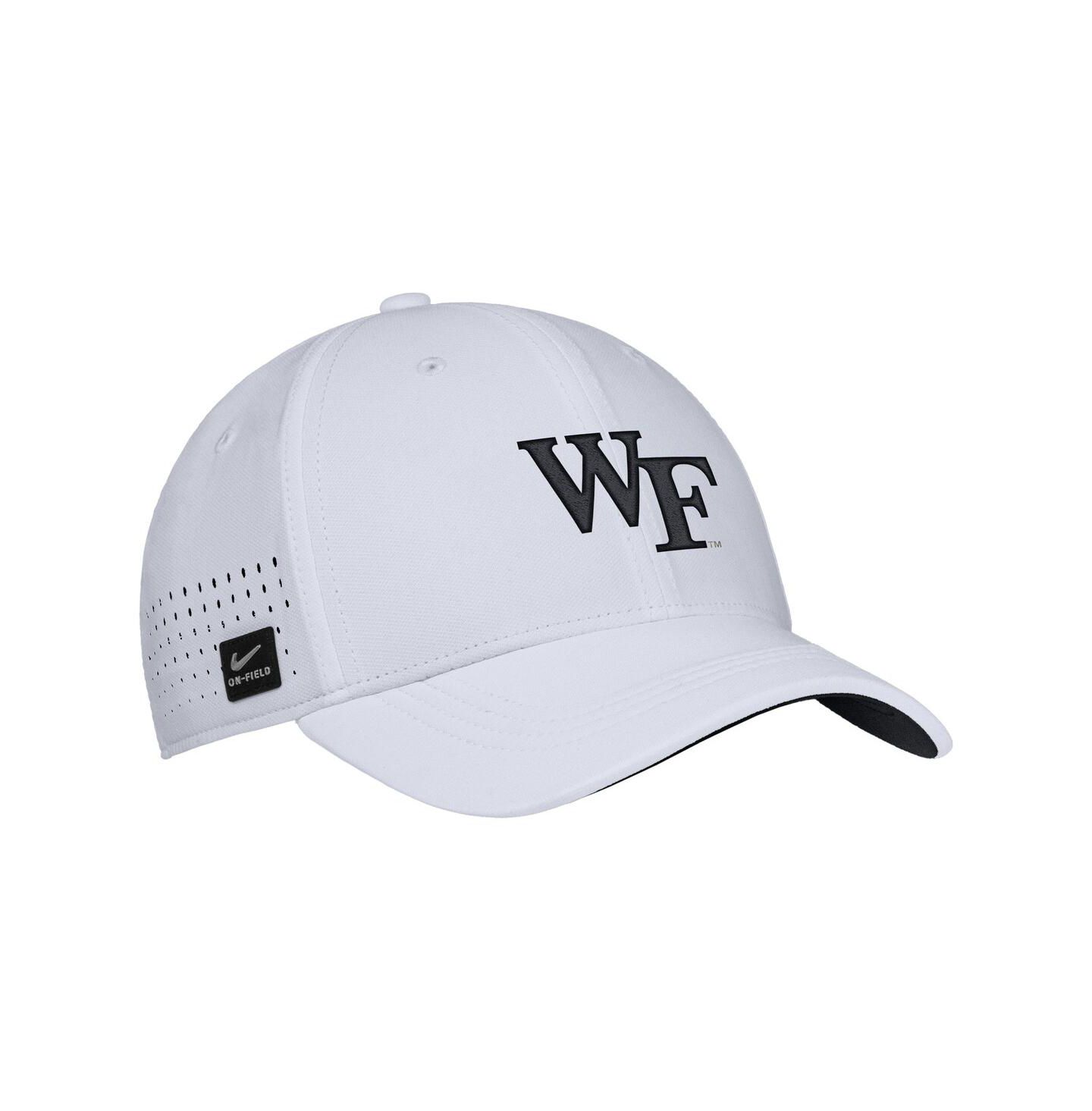 Мужская кепка Nike White Wake Forest Demon Deacons 2025 On-Field Performance Flex Hat — фото 1
