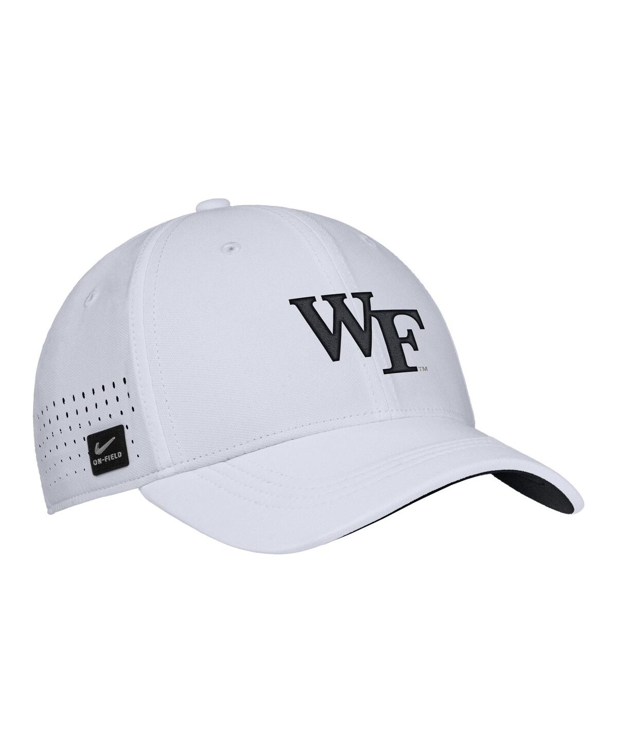 Nike Men's White Wake Forest Demon Deacons 2025â On-field Performance Flex Hat