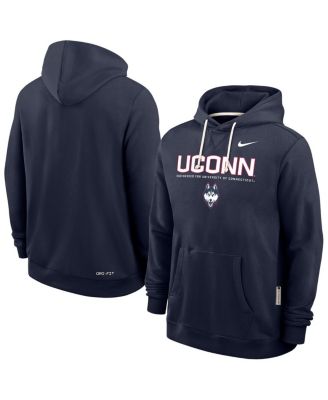 Nike - Men's Navy UConn Huskies 2025 Sideline Performance Pullover Hoodie