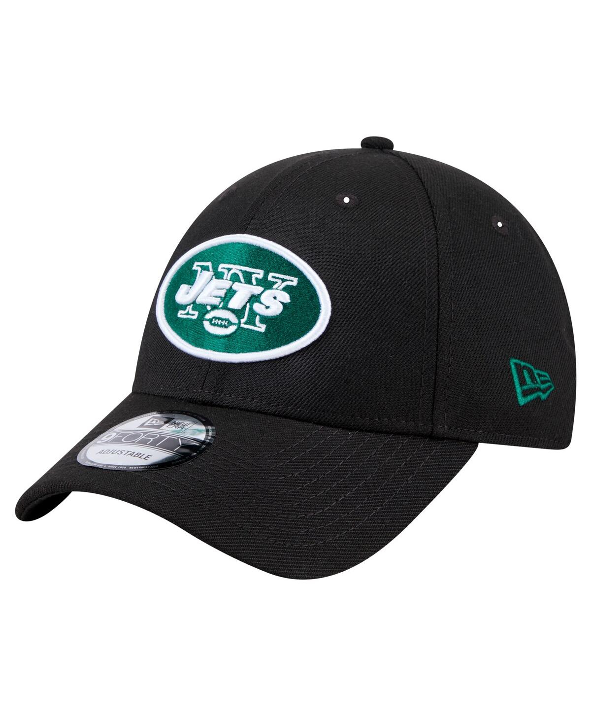 New Era Men's Black New York Jets The League 9forty Adjustable Hat In Black