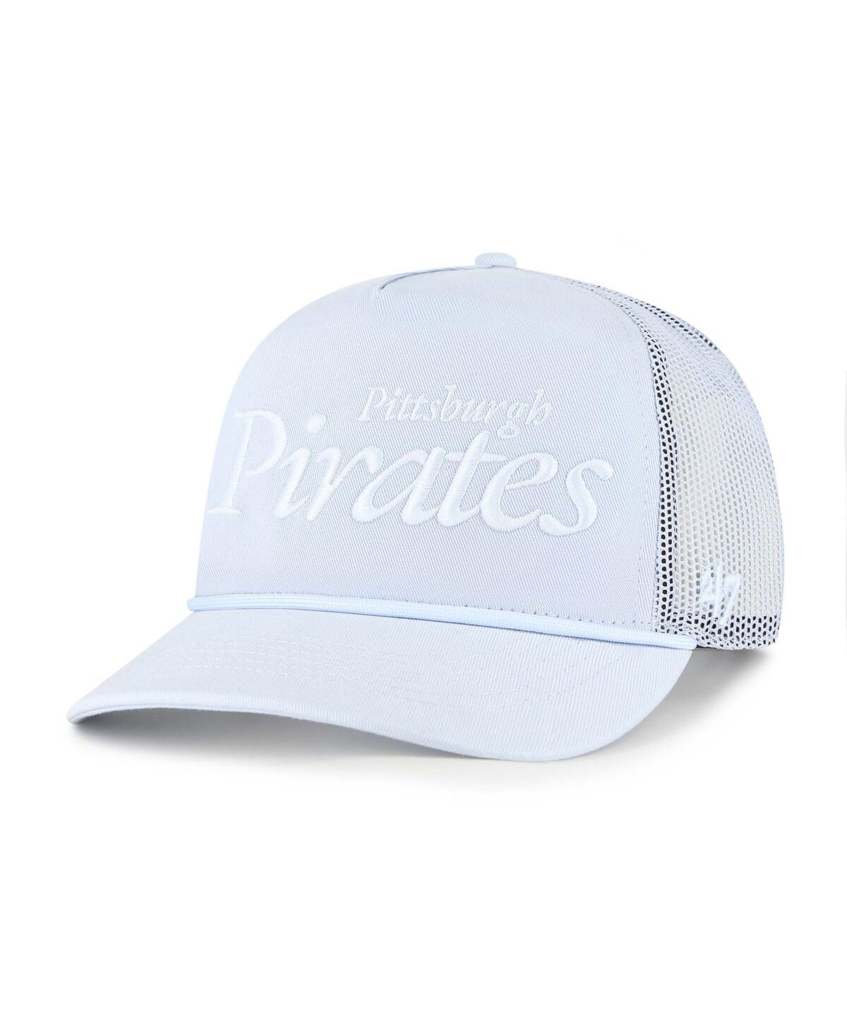 47 Brand Men's Light Blue Pittsburgh Pirates Foundation Script Hitch Adjustable Trucker Hat