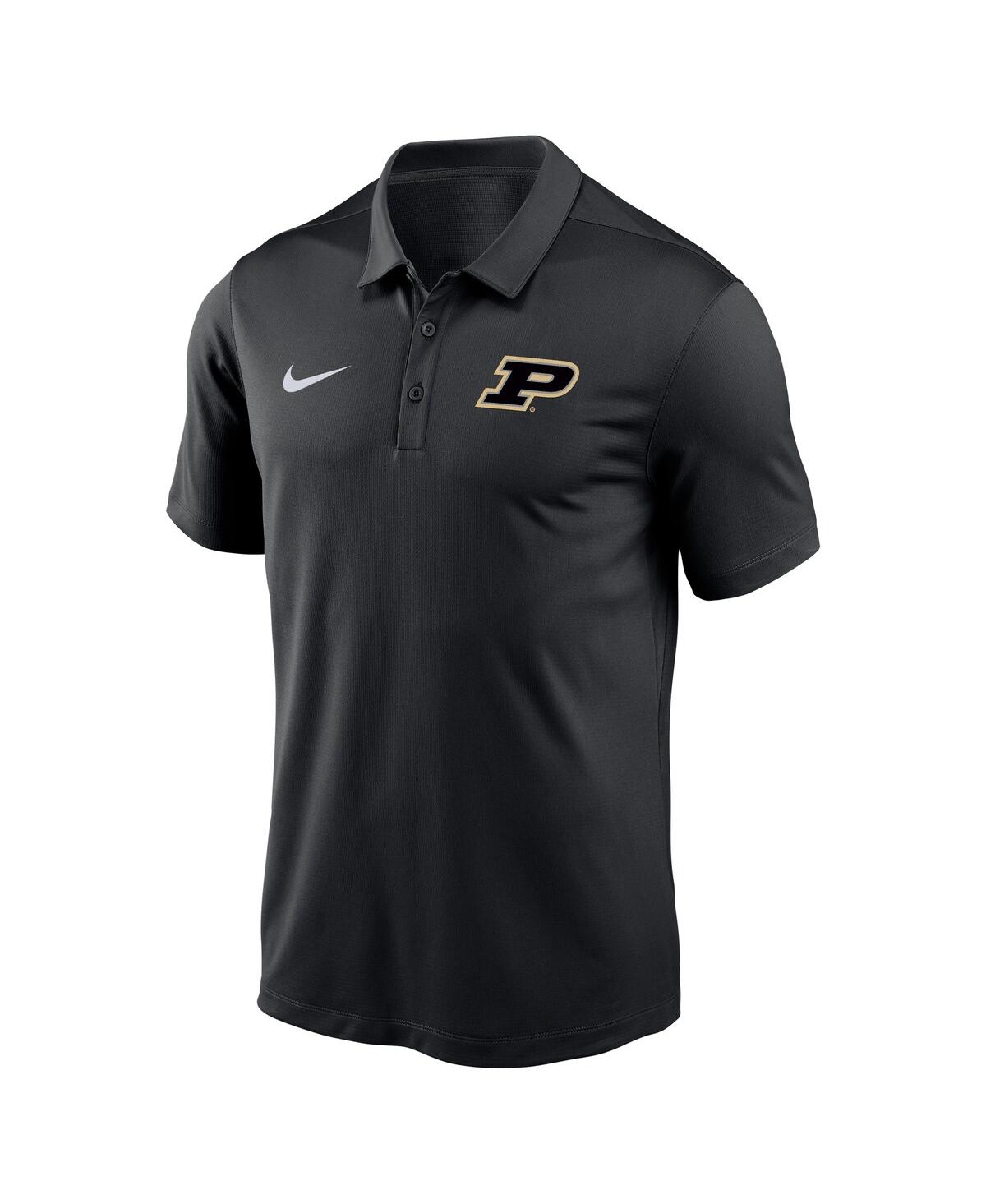 Nike Men's Black Purdue Boilermakers Victory Solid Performance Polo Shirt In Black