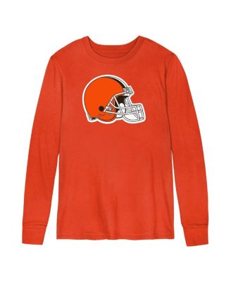 Outerstuff - Big Boys and Girls Orange Cleveland Browns Primary Logo Long Sleeve T-Shirt