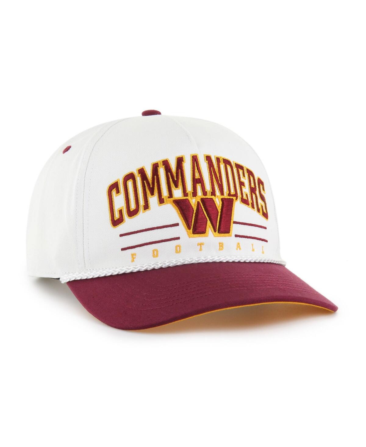 47 Brand Men's White/burgundy Washington Commanders Roscoe Two-toned Hitch Adjustable Hat In Multi