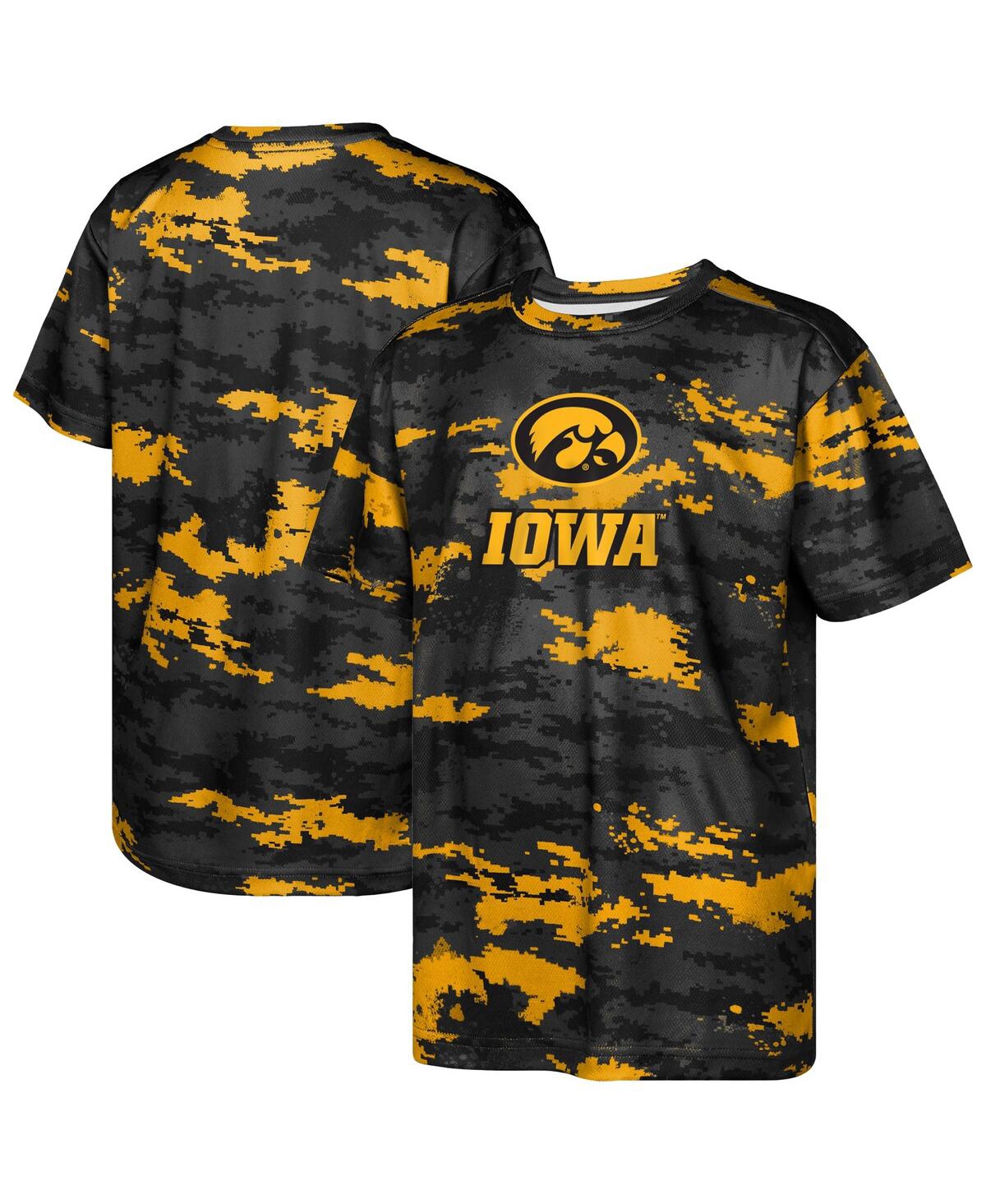 Outerstuff Big Boys And Girls Black Iowa Hawkeyes Scrimmage Sublimated T-shirt In Black