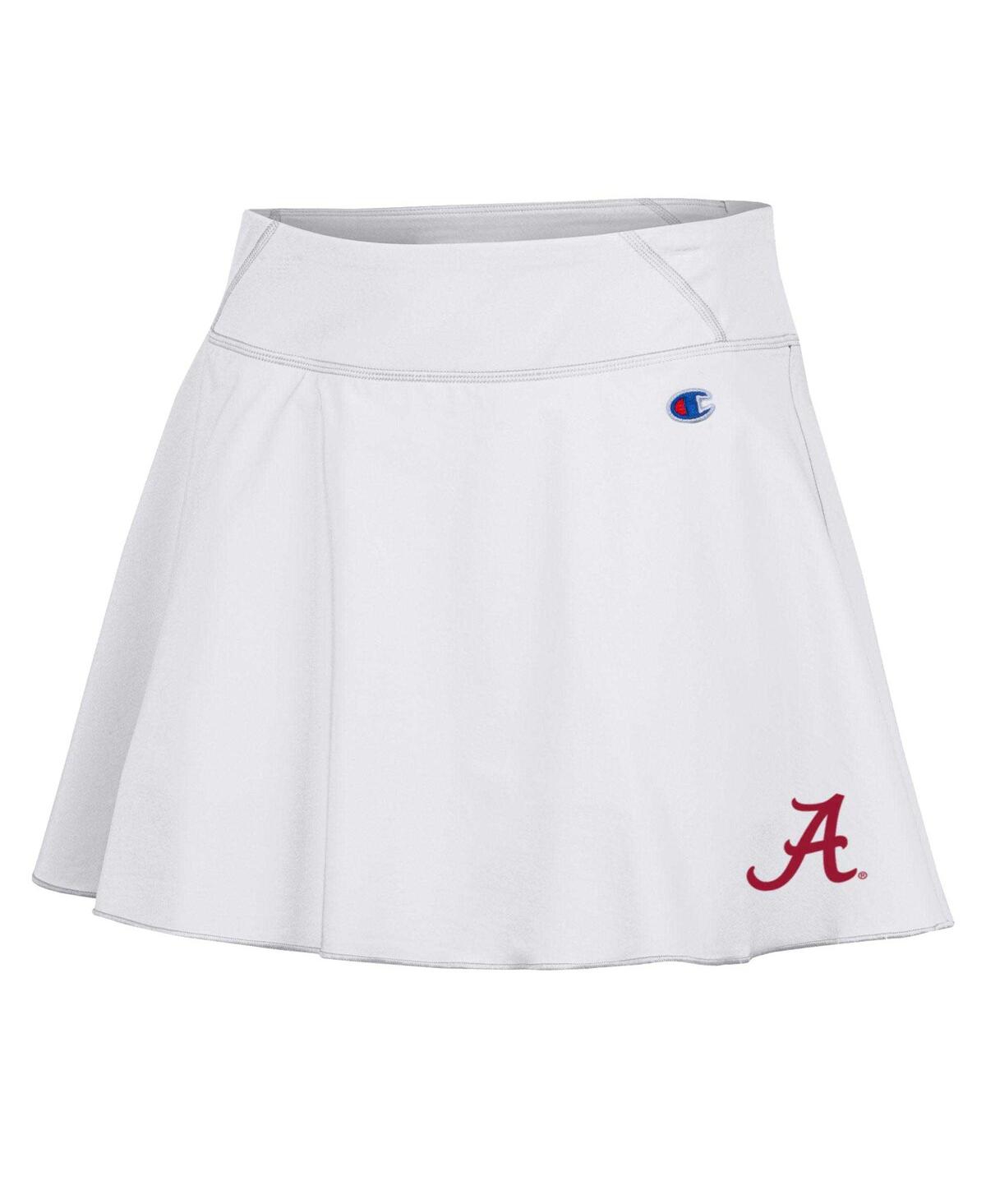 Champion Women's White Alabama Crimson Tide Tailgate Soft Touch Skort In White