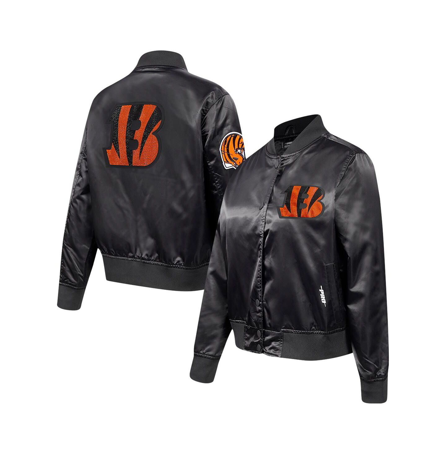 Женская куртка Pro Standard Black Cincinnati Bengals Jeweled Satin Full-Snap — фото 1
