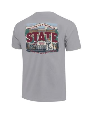 Big Boys and Girls Gray Mississippi State Bulldogs Local Campus Scene T-Shirt