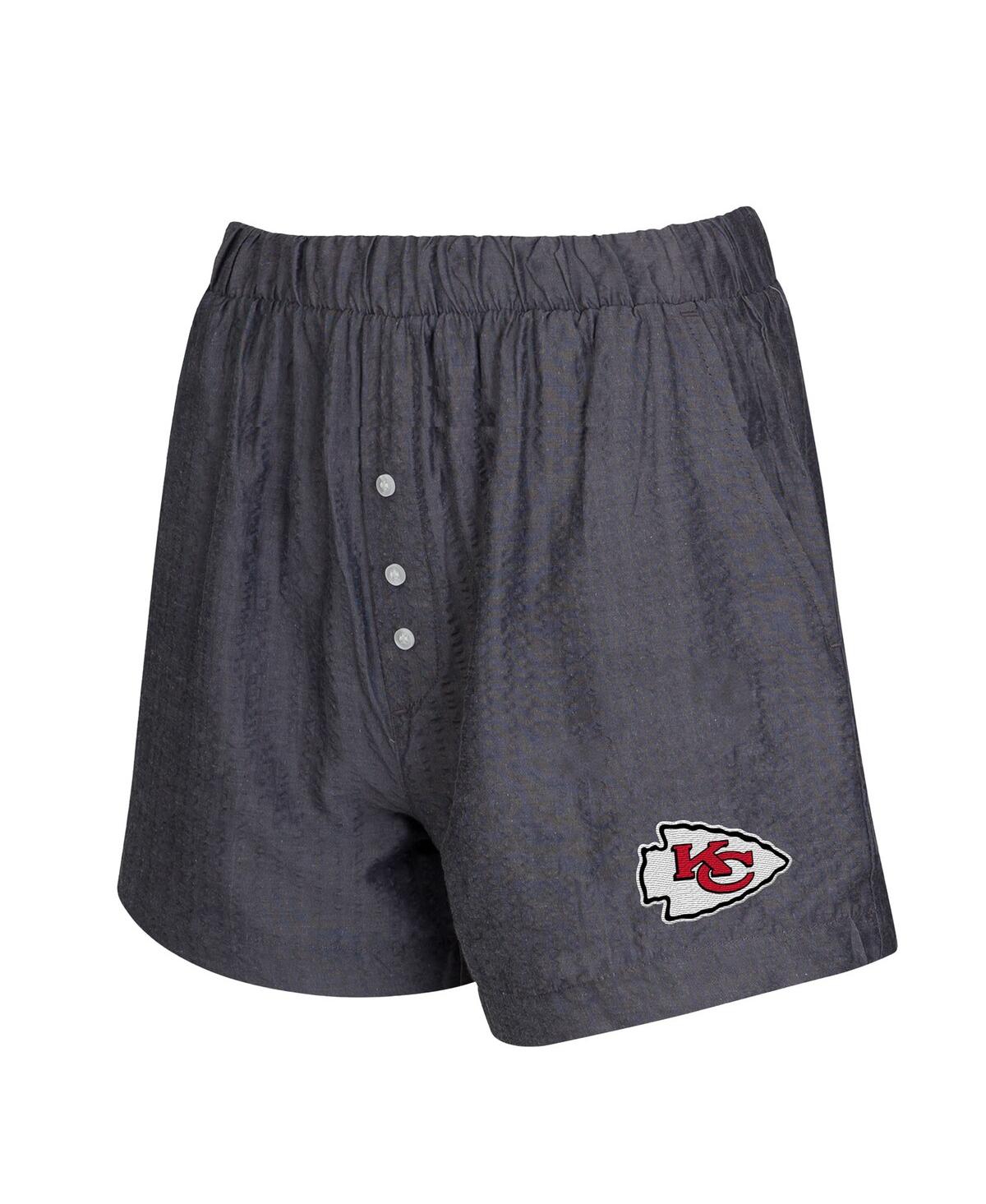 Concepts Sport Black Kansas City Chiefs Two-pack Stripes And Solids Boxer Shorts Set In Multi