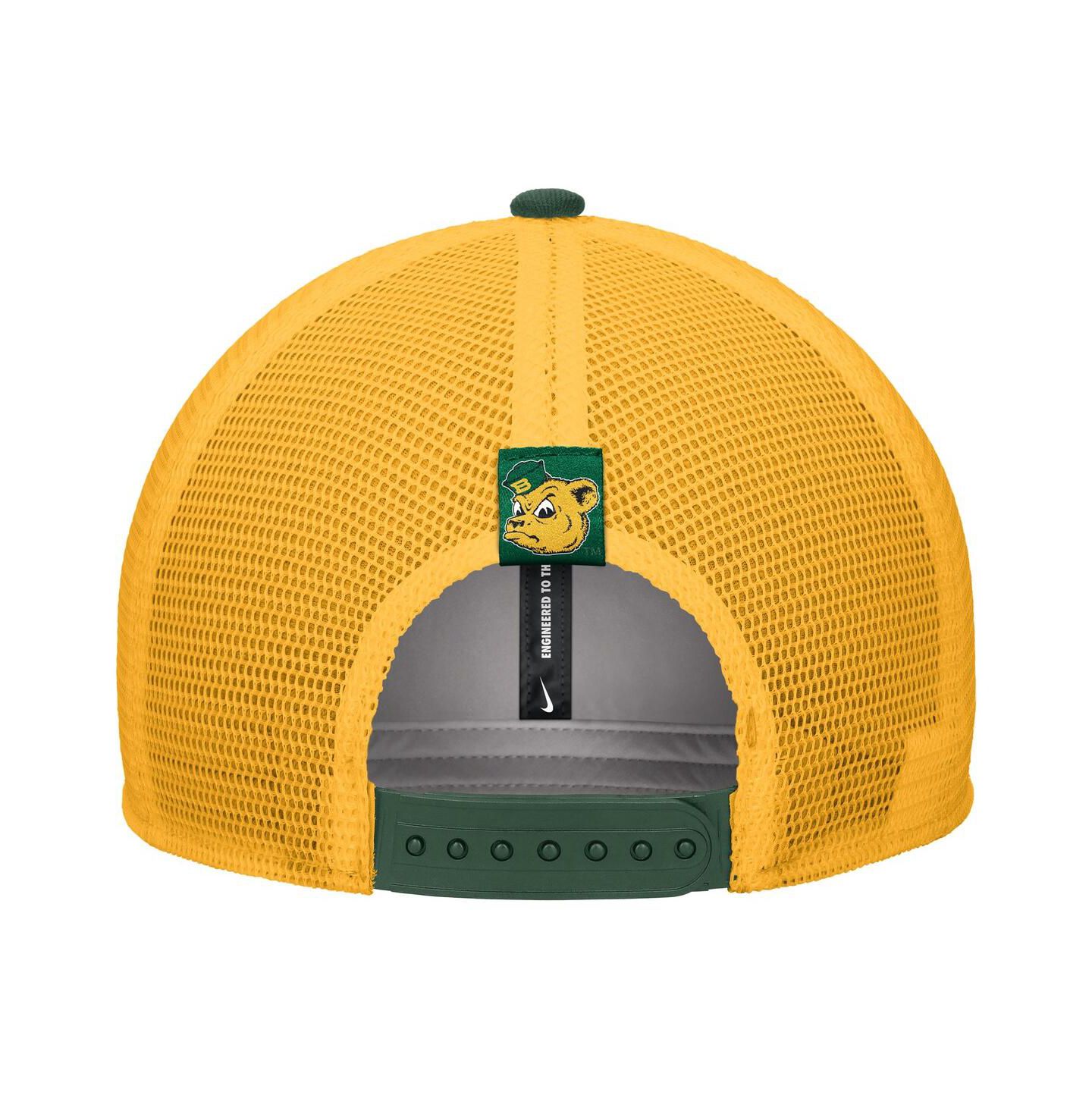 Мужская кепка Nike Green Baylor Bears Vintage Arch Rise Performance Trucker Adjustable Hat — фото 2