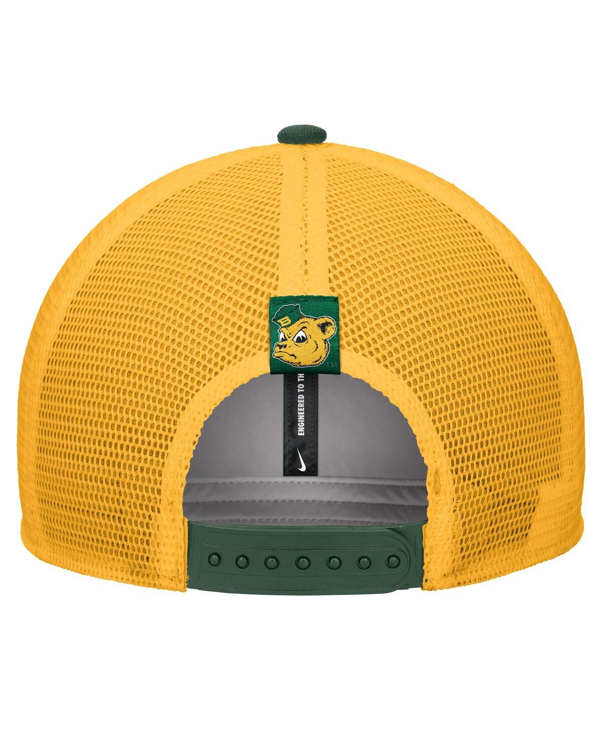 Nike Men's Green Baylor Bears Vintage Arch Rise Performance Trucker Adjustable Hat In Green