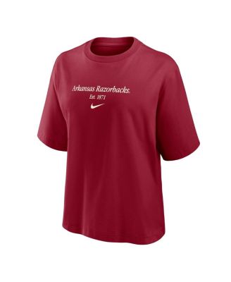 Women's Cardinal Arkansas Razorbacks Boxy T-Shirt