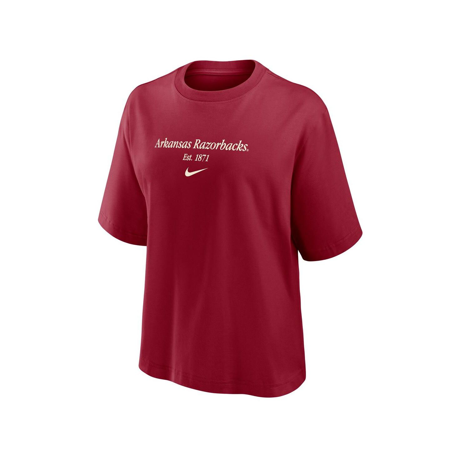 Женская футболка Nike Cardinal Arkansas Razorbacks Boxy — фото 3