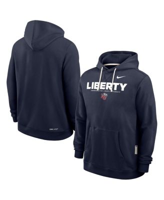 Nike - Men's Navy Liberty Flames 2025 Sideline Performance Pullover Hoodie