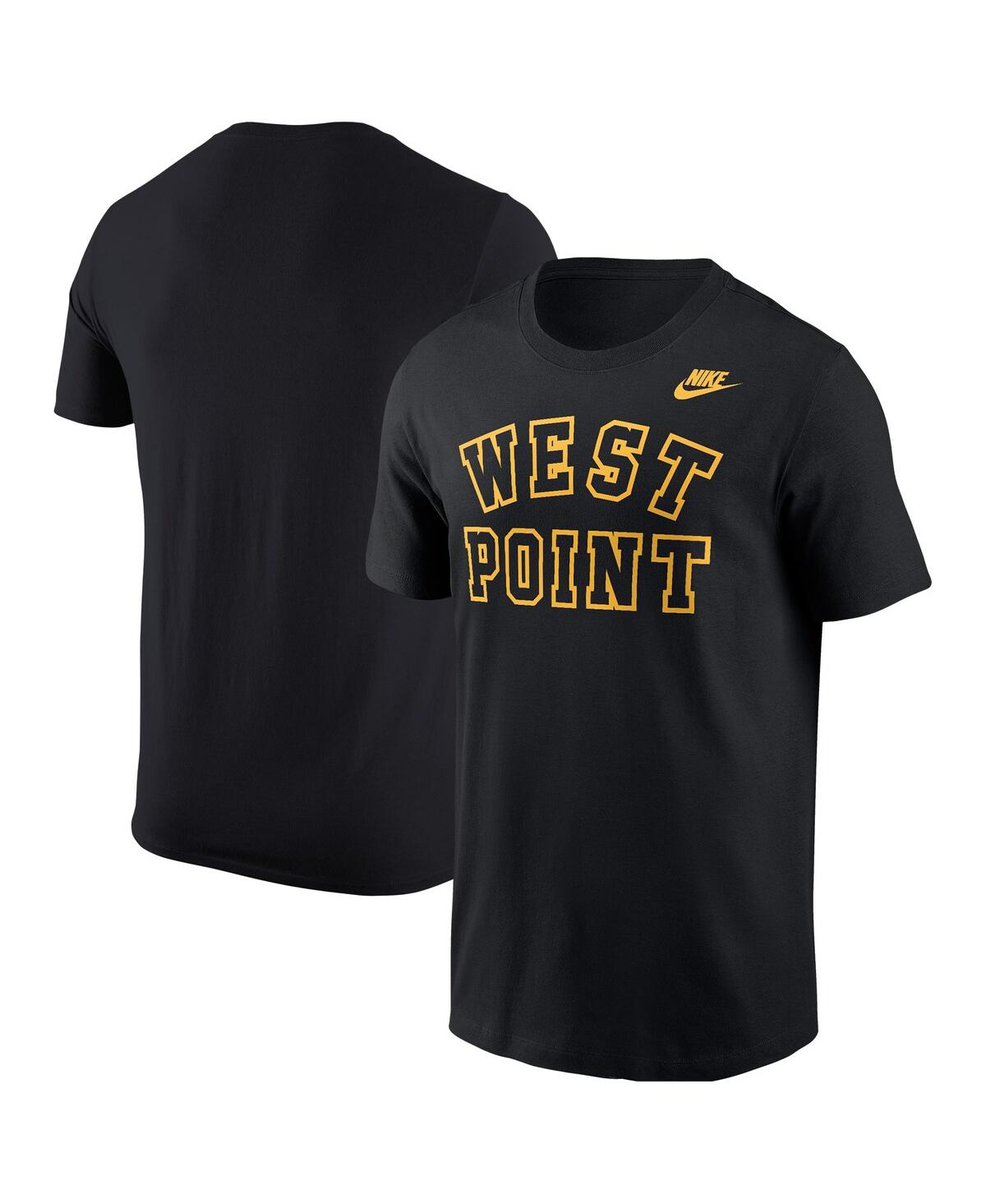 Nike Men's Black Army Black Knights Wordmark West Point Classic Collection T-shirt In Black
