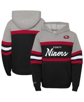 Mitchell & Ness - Big Boys and Girls Black San Francisco 49ers Throwback Head Coach Pullover Hoodie