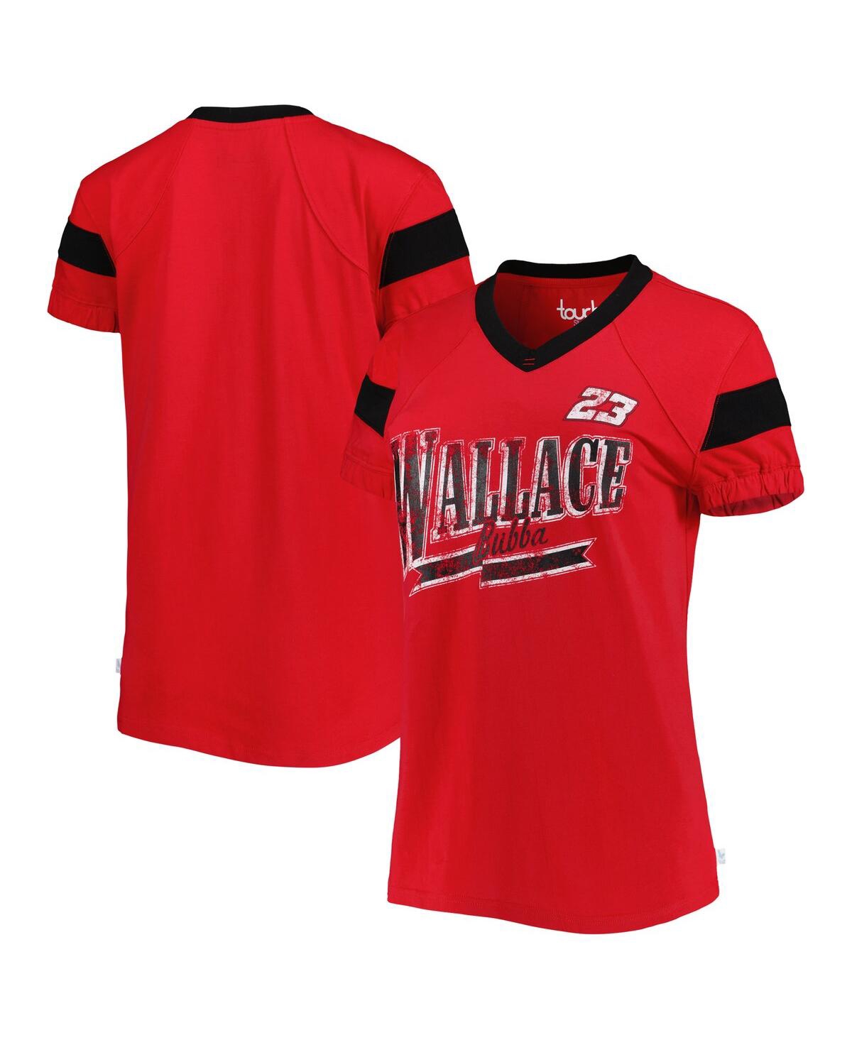Touché Women's Red Bubba Wallace Pre-game V-neck T-shirt In Red