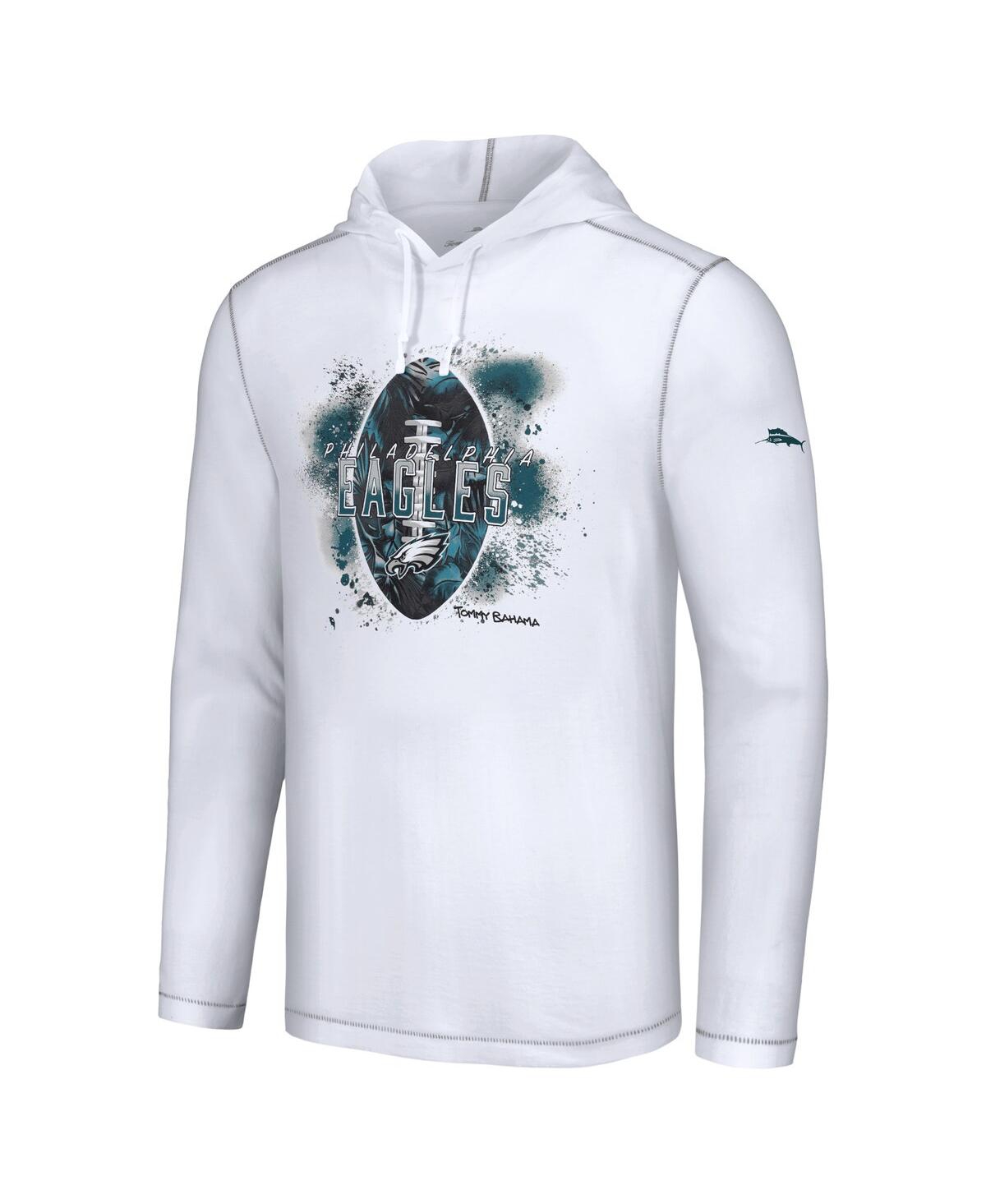 Tommy Bahama Men's White Philadelphia Eagles Graffiti Touchdown Pullover Hoodie In White