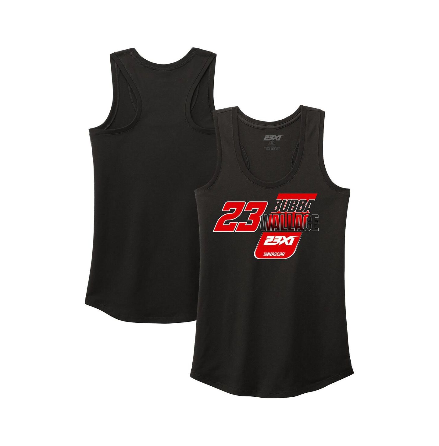 Женский топ 23xi Racing Black Bubba Wallace Racer Back Tri-Blend — фото 1