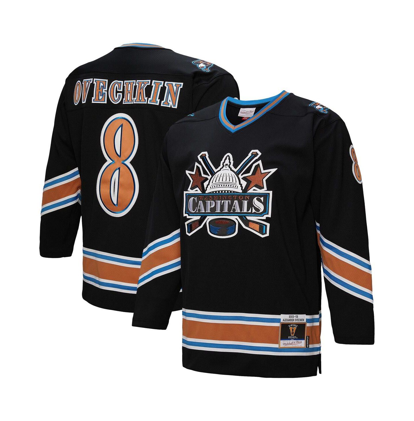 Мужской топ Mitchell & Ness Alexander Ovechkin Black Washington Capitals 2005/06 Power Play Jersey — фото 1