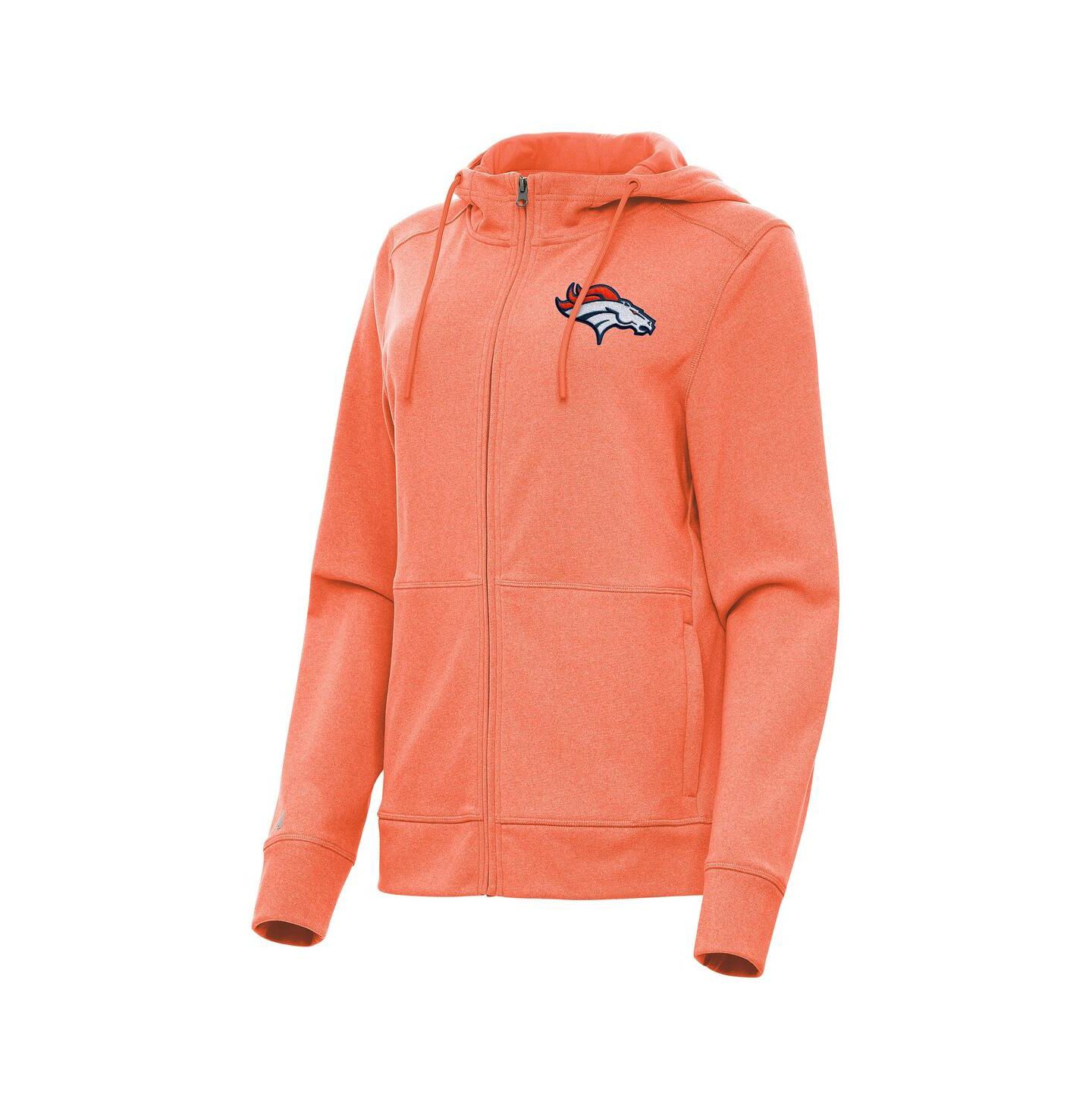 Женская куртка Antigua Heather Orange Denver Broncos Seeker Full-Zip Hoodie Jacket — фото 1