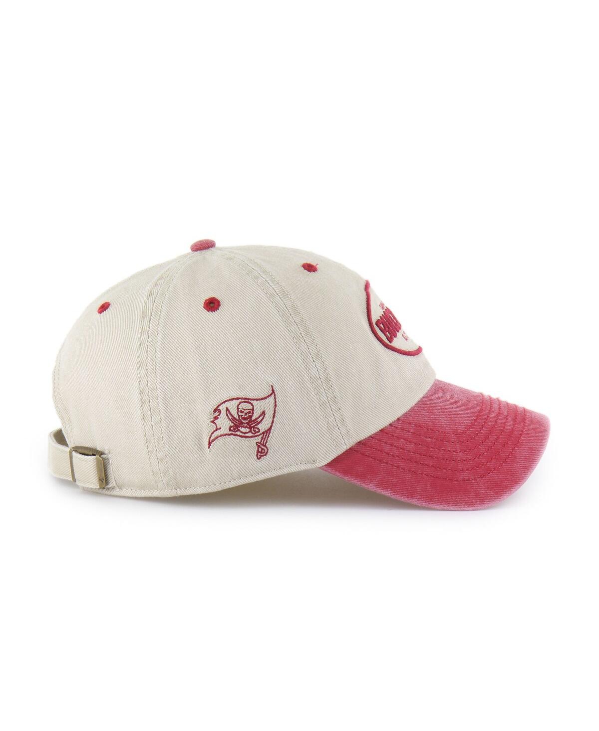 47 Brand Men's Khaki Tampa Bay Buccaneers Breaking Trail Clean Up Adjustable Hat In Brown