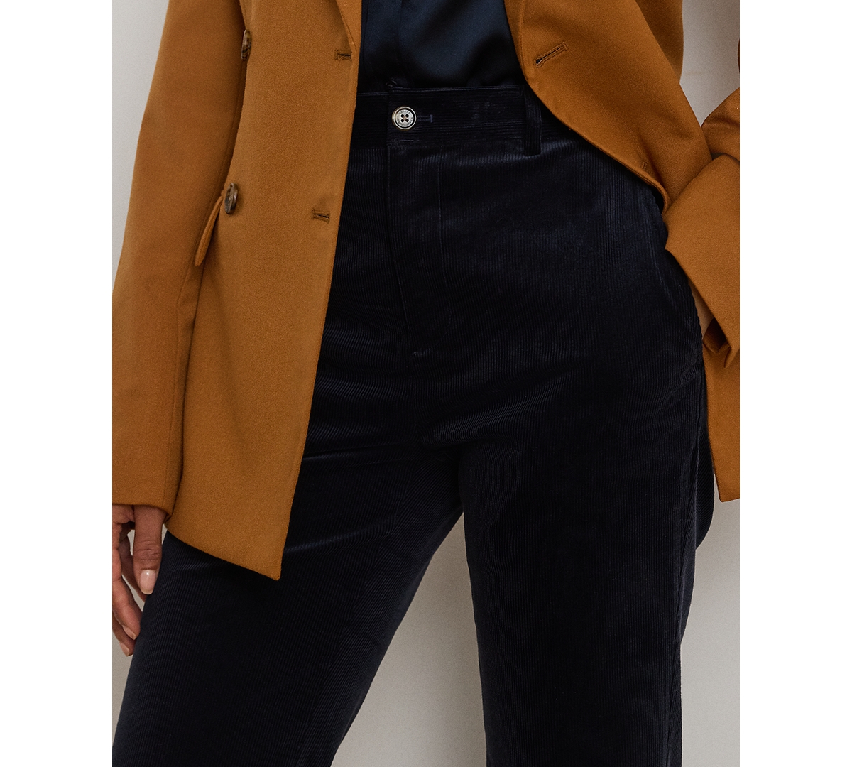 Ralph Lauren High-rise Corduroy Flare Pant In Blue