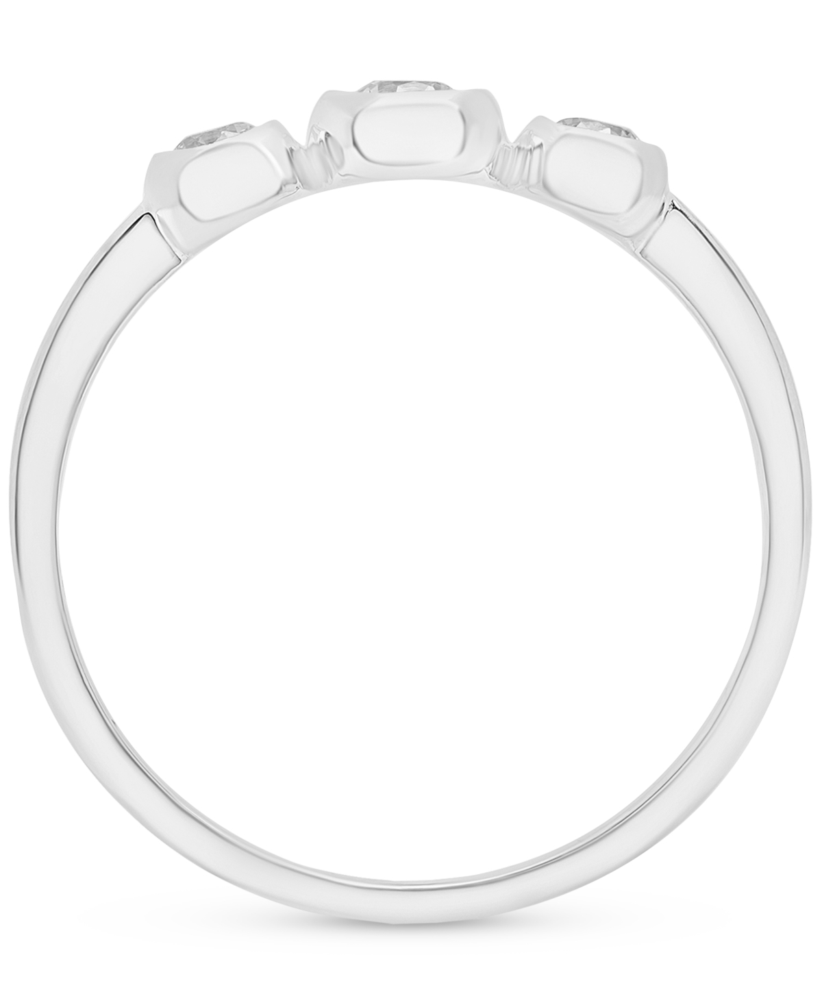 Wrapped Diamond Triple Bezel Ring (1/4 Ct. T.w.) In 10k Gold Or 10k White Gold, Created For Macy's In Gold