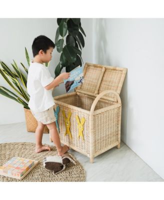 - Handcrafted Rattan Anais Storage Trunk with handles - Wicker