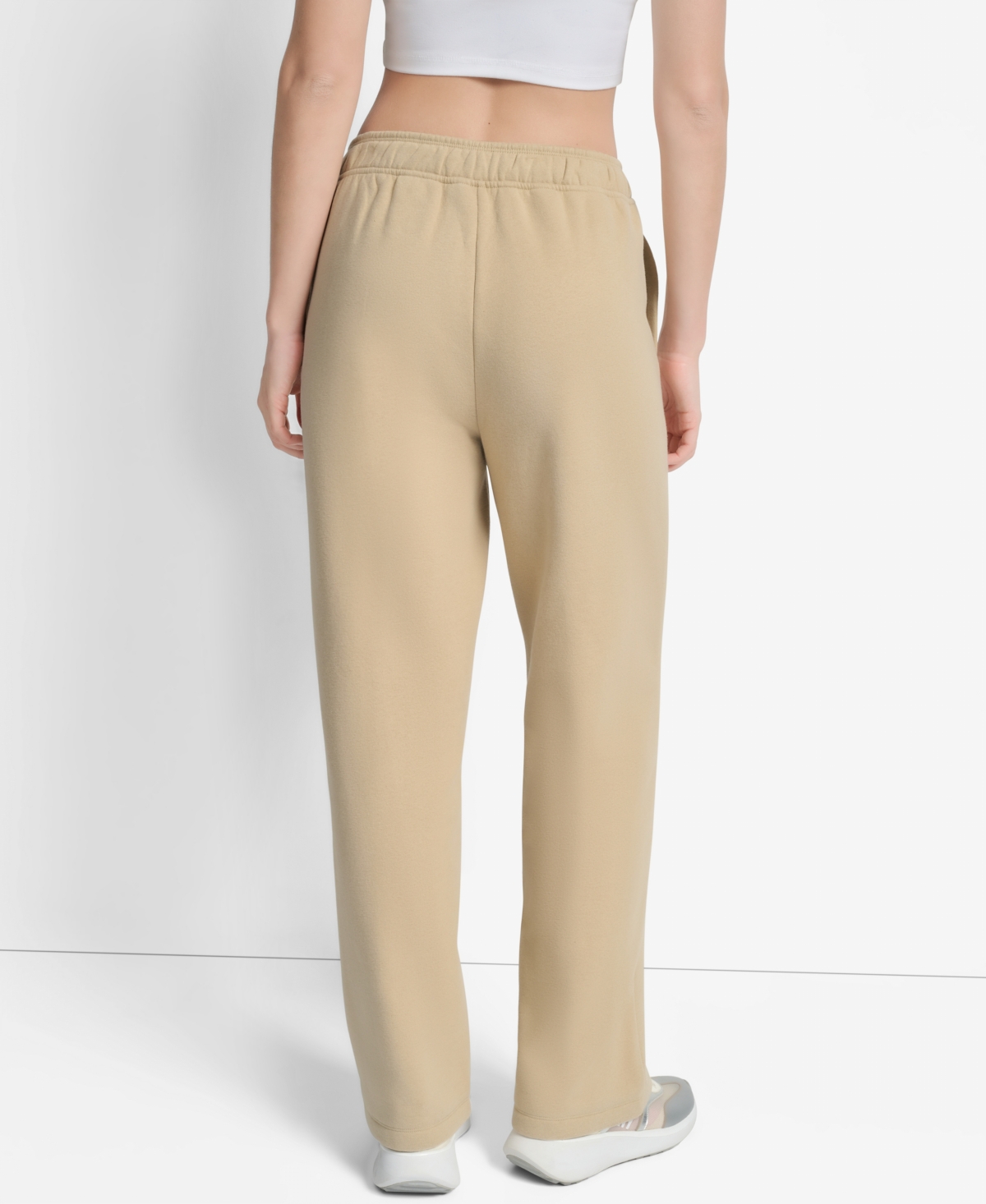 Dkny Women's Hd Logo Boyfriend Open Leg Pants