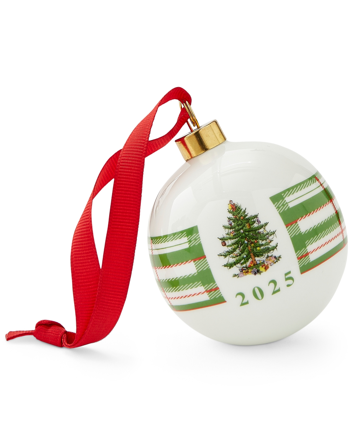 Spode Christmas Tree 2025 Annual Porcelain Ball Ornament In Multi