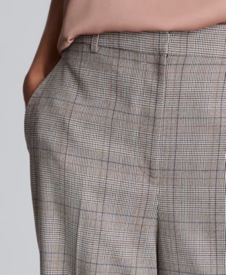 Women's Plaid High-Rise Pants